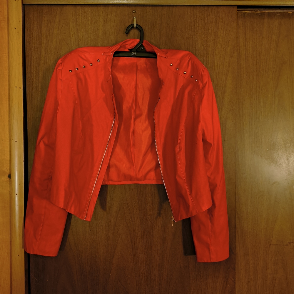 Sofia by Sofia Vergara Red Bomber Jacket - image 1